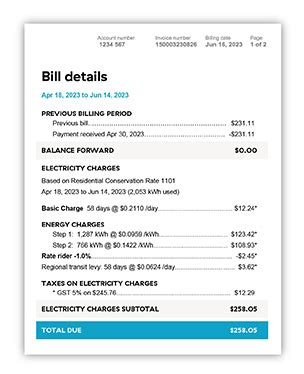 Bill Detail .